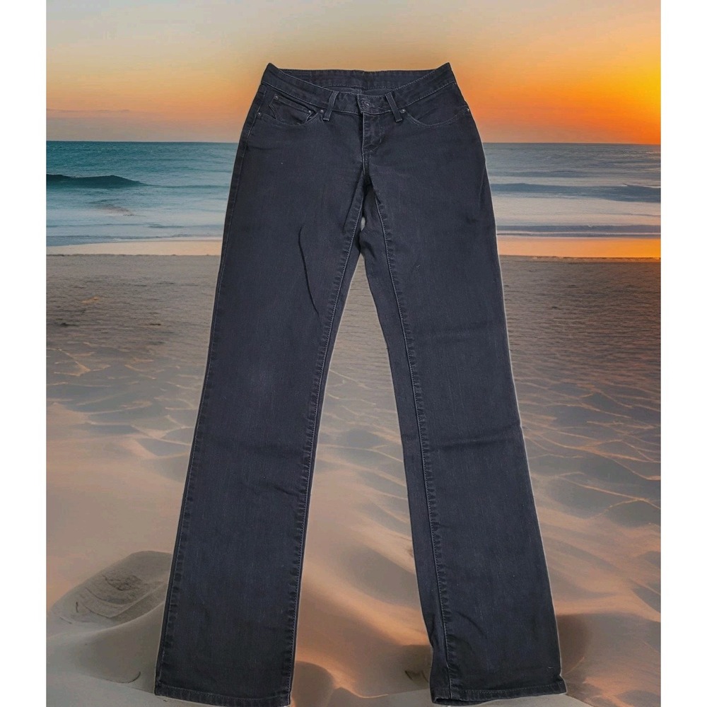 Levi's Curve ID Bold Curve Straight Leg Jeans Women's 26x32 Black Stretch Preppy